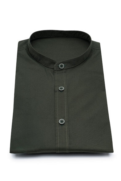 YARN016 | Yarn Dyed Shirts | Private Label Shirt Manufacturer | Turkey: Cotton % 3 EA - Stretch Poplin - Mandarin Collar - Stylish - Casual - Long Sleeve - Chinese Collar