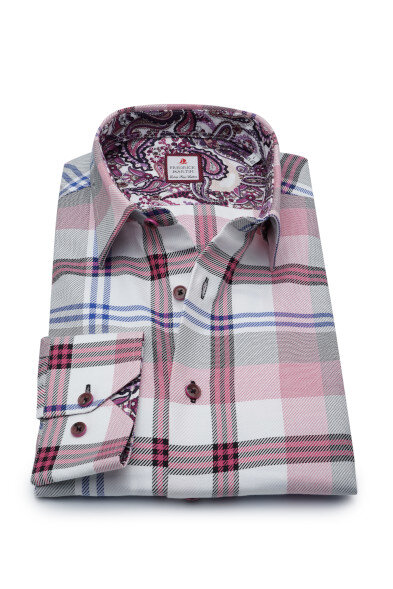 YARN003 | Yarn Dyed Shirts | Private Label Shirt Manufacturer | Turkey: % 100 Cotton 60/1 - Twill - Dobby - Yarn Dyed - Checked - Long Sleeve - Hidden Buttondown